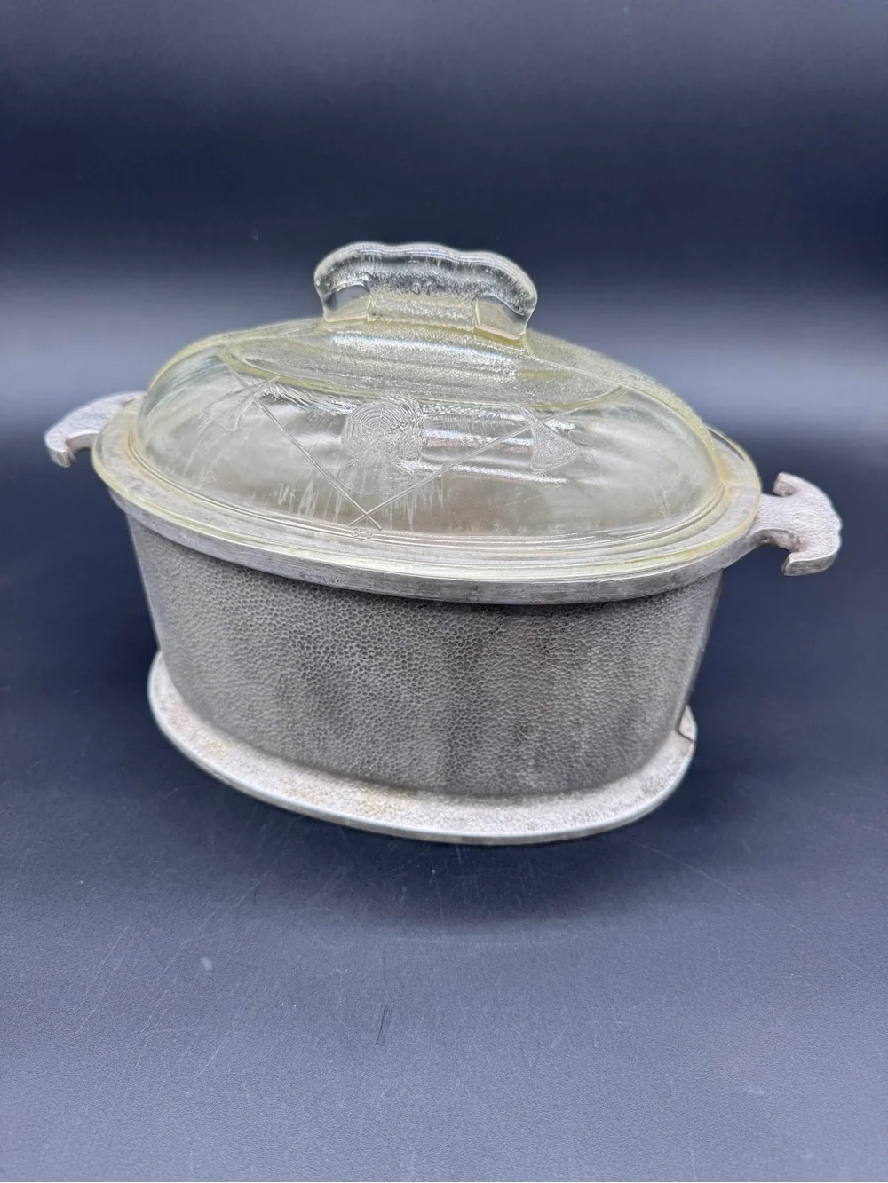 Clear Glass Covered Casserole Dish with Handles